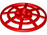 Dish 6 x 6 Inverted, Radar / Webbed [Anti-studs at 90°] in Red