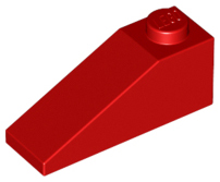 Brick Sloped 33° 3 x 1 in Red