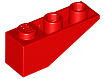Brick Sloped Inverted 33° 3 x 1 with Internal Stopper and No Front Stud Connection in Red