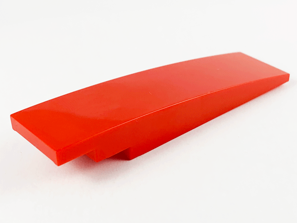 Brick Curved 8 x 2 No Studs in Red