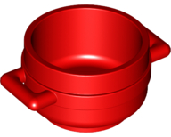 Equipment Pot / Cauldron 3 x 3 x 1 & 3/4 with Handles in Red