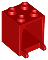 Box 2 x 2 x 2 [Hollow Studs] in Red