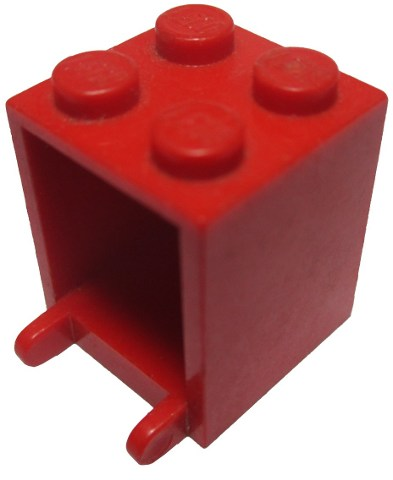 Box 2 x 2 x 2 [Solid Studs] in Red