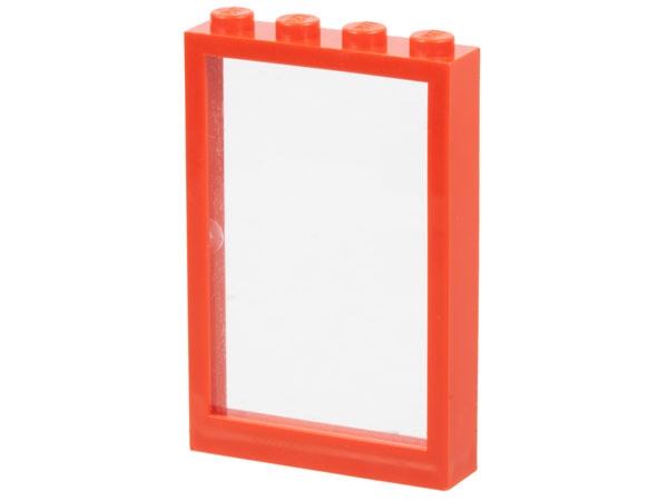 Window 1 x 4 x 5 with Fixed Glass in Red