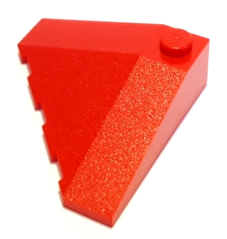 Brick Wedged, Sloped 18° 4 x 4 Corner in Red