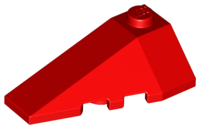 Brick Wedged, Sloped 4 x 2 Triple Left in Red