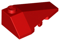 Brick Wedged, Sloped 4 x 2 Triple Right in Red