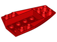 Brick Wedged, Curved Inverted 6 x 4 in Red