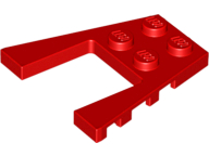 Wedge Plate 4 x 4 with 2 x 2 Cutout in Red