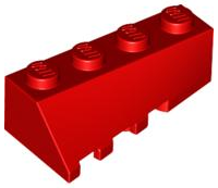 Brick Wedged, Sloped 45° 4 x 2 Right in Red