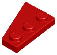 Wedge Plate 3 x 2 Right in Red