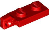 Hinge Plate 1 x 2 Locking with 1 Finger On End, without Groove in Red