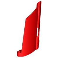 Technic Panel Fairing #21 Large Long, Small Hole, Side B in Red