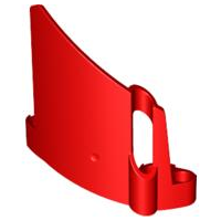 Technic Panel Fairing #22 Large Short, Small Hole, Side A in Red