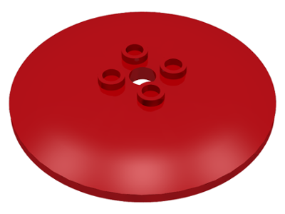 Dish 6 x 6 Inverted (Radar) with Hollow Studs in Red