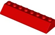 Brick Sloped 45° 2 x 8 in Red