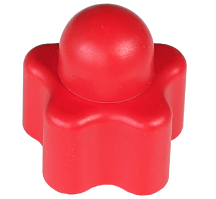 Primo Brick, Star 1 x 1 in Red