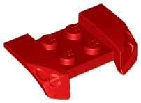Mudguard 2 x 4 with Molded Headlights in Red
