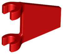 Flag 2 x 2 Trapezoid with Flat Area between Clips in Red