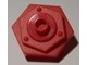 Duplo Weight Hexagonal with 1 stud in Red