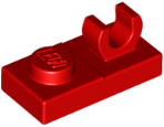 Plate Special 1 x 2, Top Clip [Open O] in Red