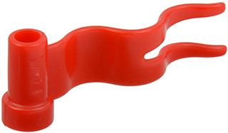 Flag 4 x 1 Wavy [First Wave Left] in Red