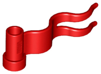 Flag 4 x 1 Wavy [First Wave Right] in Red