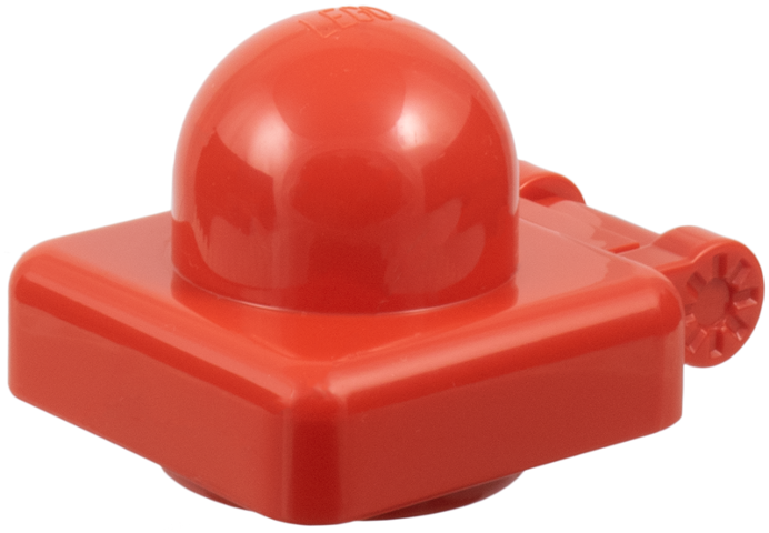 Primo Plate 1 x 1 with Hinges in Red