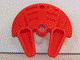 Large Figure Shield 5 x 5 with Dual Scoop Prongs in Red