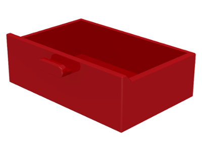 Cupboard 2 x 3 Drawer in Red