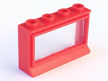 Window 1 x 4 x 2 Classic with Long Sill [Complete] in Red