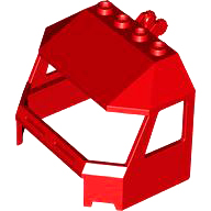 Windscreen 4 x 6 x 4 Cab with Hinge and 1 x 4 Bottom Cutout in Red