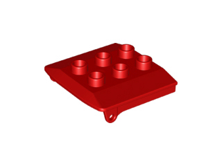 Duplo Backhoe / Train Cabin Roof in Red