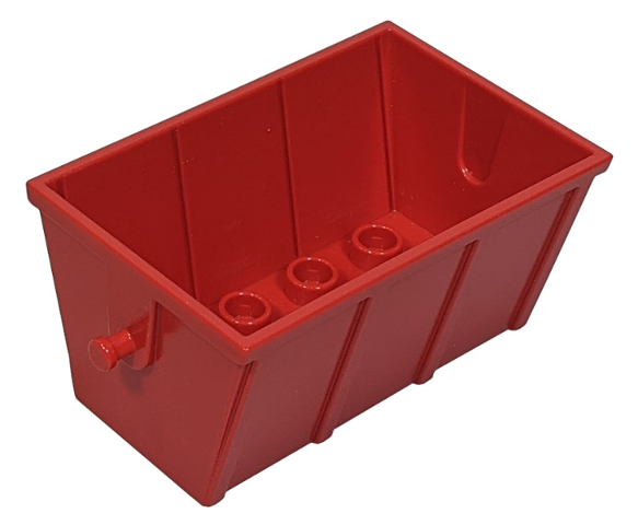 Duplo Train Tipper 2 x 4 with Straight Sides (Skip) in Red