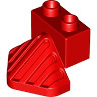 Duplo Train Steam Engine Cow Catcher in Red