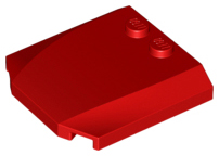 Brick Wedged, Curved Triple 4 x 4 x 2/3 with 2 Studs in Red