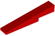 Brick Sloped 1 x 6 x 1 with 1 x 2 x 1/3 Cutout in Red