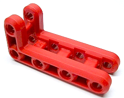 Technic Beam 3 x 7 L-Shape Double in Red