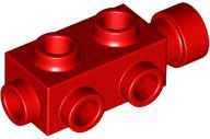 Brick Special 1 x 2 x 2/3 with Studs on Sides in Red