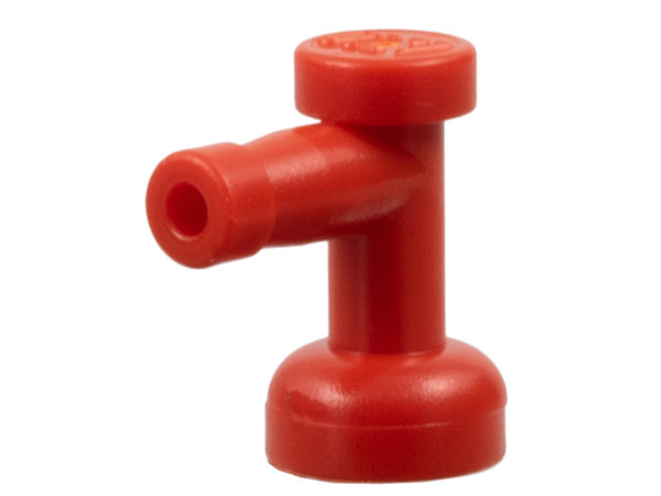 Tap 1 x 1 with Hole in Spout in Red