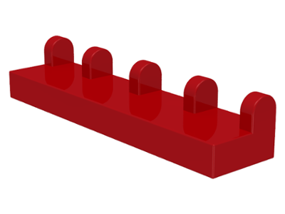 Hinge Tile 1 x 4 in Red