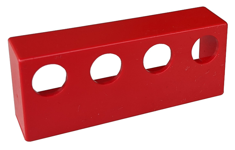 Duplo Railing with Circle Openings in Red