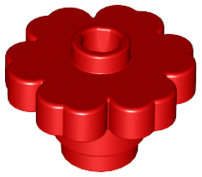 Plant, Flower 2 x 2 - Round [Open Stud] in Red