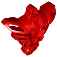 Large Figure Skeletal, Torso with 6 Holes (Matoran) in Red