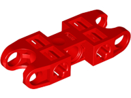 Technic Axle and Pin Connector 2 x 5 with Two Ball Joint Sockets in Red