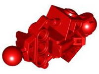 Large Figure Skeletal, Limb, with 2 Ball Joints, and 3 Holes (Vahki) in Red