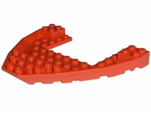 Boat Hull Section, Brick 10 x 12 x 1 with 4 x 6 Cutout in Red