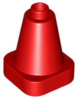 Duplo Cone 2 x 2 Square Base in Red