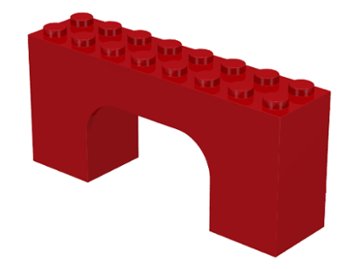 Brick Arch 2 x 8 x 3 in Red