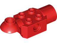 Technic Brick Special 2 x 2 with Pin Hole, Rotation Joint Ball Half [Horizontal Top], Rotation Joint Socket in Red
